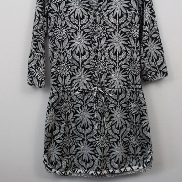 Hatley Black & White Drawstring Dress - Picture 3 of 16